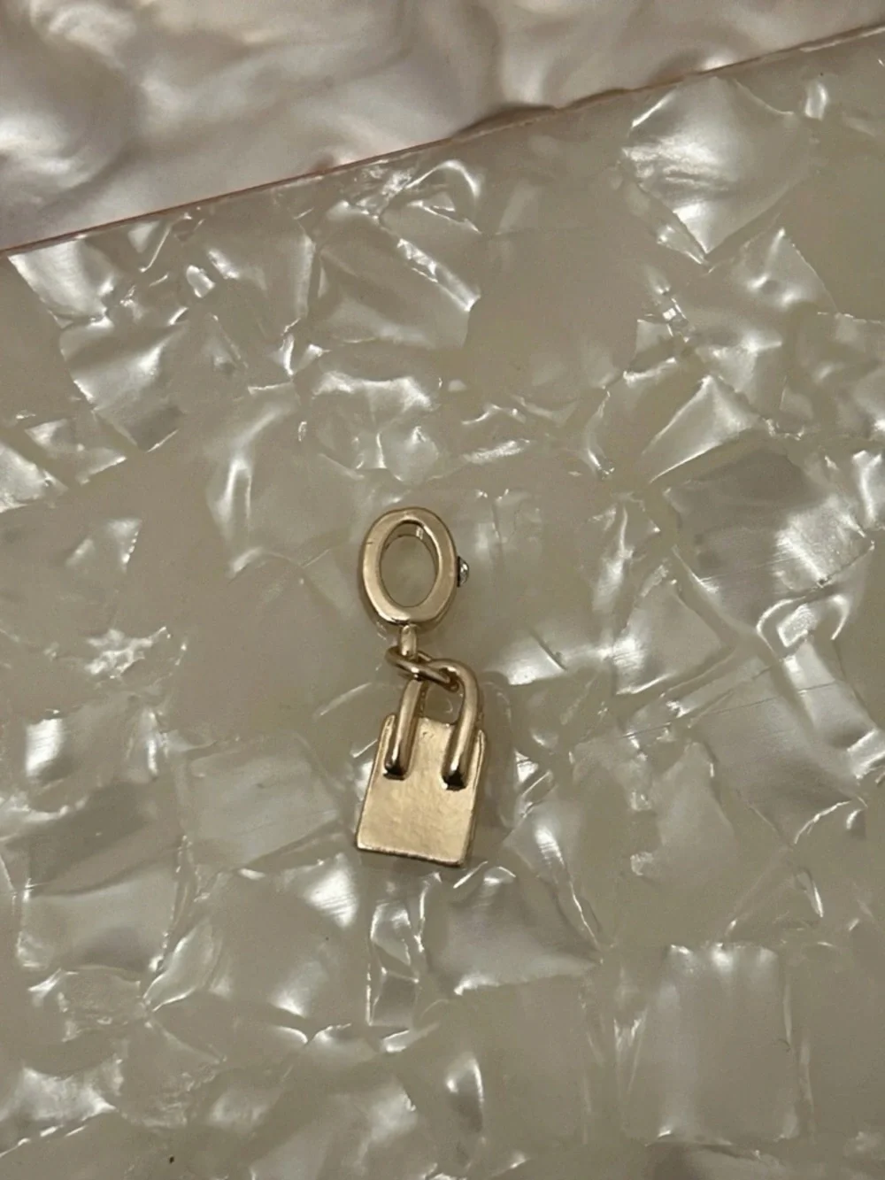 Effy Gold Charm Pendant with Clear Crystal Accent New - Picture 3 of 4